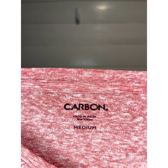 CARBON Red Heather T-Shirt, Mens Medium - Picture 3 of 3